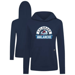 NHL Colorado Avalanche Levelwear Women's Relay Banner Arch Pullover Hoodie - Navy