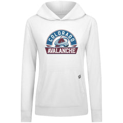 NHL Colorado Avalanche Levelwear Women's Relay Banner Arch Pullover Hoodie - White