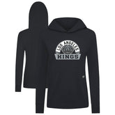 NHL Los Angeles Kings Levelwear Women's Relay Banner Arch Pullover Hoodie - Black