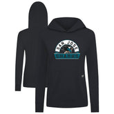 NHL San Jose Sharks Levelwear Women's Relay Banner Arch Pullover Hoodie - Black