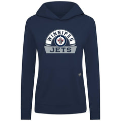 NHL Winnipeg Jets Levelwear Women's Relay Banner Arch Pullover Hoodie - Navy