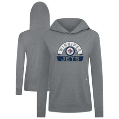 NHL Winnipeg Jets Levelwear Women's Relay Banner Arch Pullover Hoodie - Gray