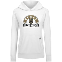 NHL Vegas Golden Knights Levelwear Women's Relay Banner Arch Pullover Hoodie - White