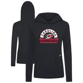 NHL Carolina Hurricanes Levelwear Women's Relay Banner Arch Pullover Hoodie - Black