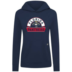 NHL Florida Panthers Levelwear Women's Relay Banner Arch Pullover Hoodie - Navy
