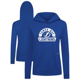 NHL Tampa Bay Lightning Levelwear Women's Relay Banner Arch Pullover Hoodie - Royal