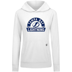 NHL Tampa Bay Lightning Levelwear Women's Relay Banner Arch Pullover Hoodie - White