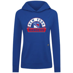NHL New York Rangers Levelwear Women's Relay Banner Arch Pullover Hoodie - Royal
