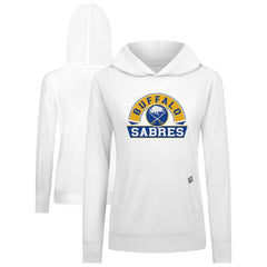 NHL Buffalo Sabres Levelwear Women's Relay Banner Arch Pullover Hoodie - White