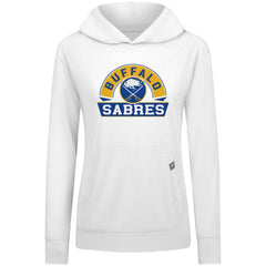 NHL Buffalo Sabres Levelwear Women's Relay Banner Arch Pullover Hoodie - White