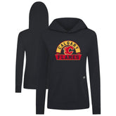 NHL Calgary Flames Levelwear Women's Relay Banner Arch Pullover Hoodie - Black