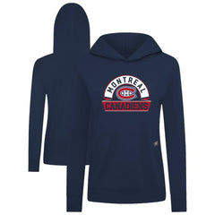 NHL Montreal Canadiens Levelwear Women's Relay Banner Arch Pullover Hoodie - Navy