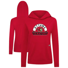 NHL Ottawa Senators Levelwear Women's Relay Banner Arch Pullover Hoodie - Red