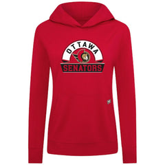 NHL Ottawa Senators Levelwear Women's Relay Banner Arch Pullover Hoodie - Red