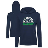 NHL Vancouver Canucks Levelwear Women's Relay Banner Arch Pullover Hoodie - Navy