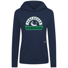 NHL Vancouver Canucks Levelwear Women's Relay Banner Arch Pullover Hoodie - Navy