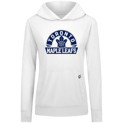 NHL Toronto Maple Leafs Levelwear Women's Relay Banner Arch Pullover Hoodie - White