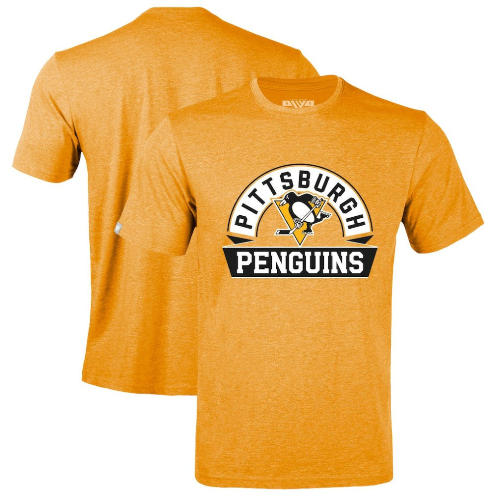 NHL Pittsburgh Penguins Levelwear Richmond Banner Arch T-Shirt - Gold