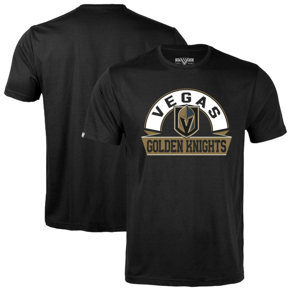 NHL Vegas Golden Knights Levelwear Richmond Banner Arch T-Shirt - Black