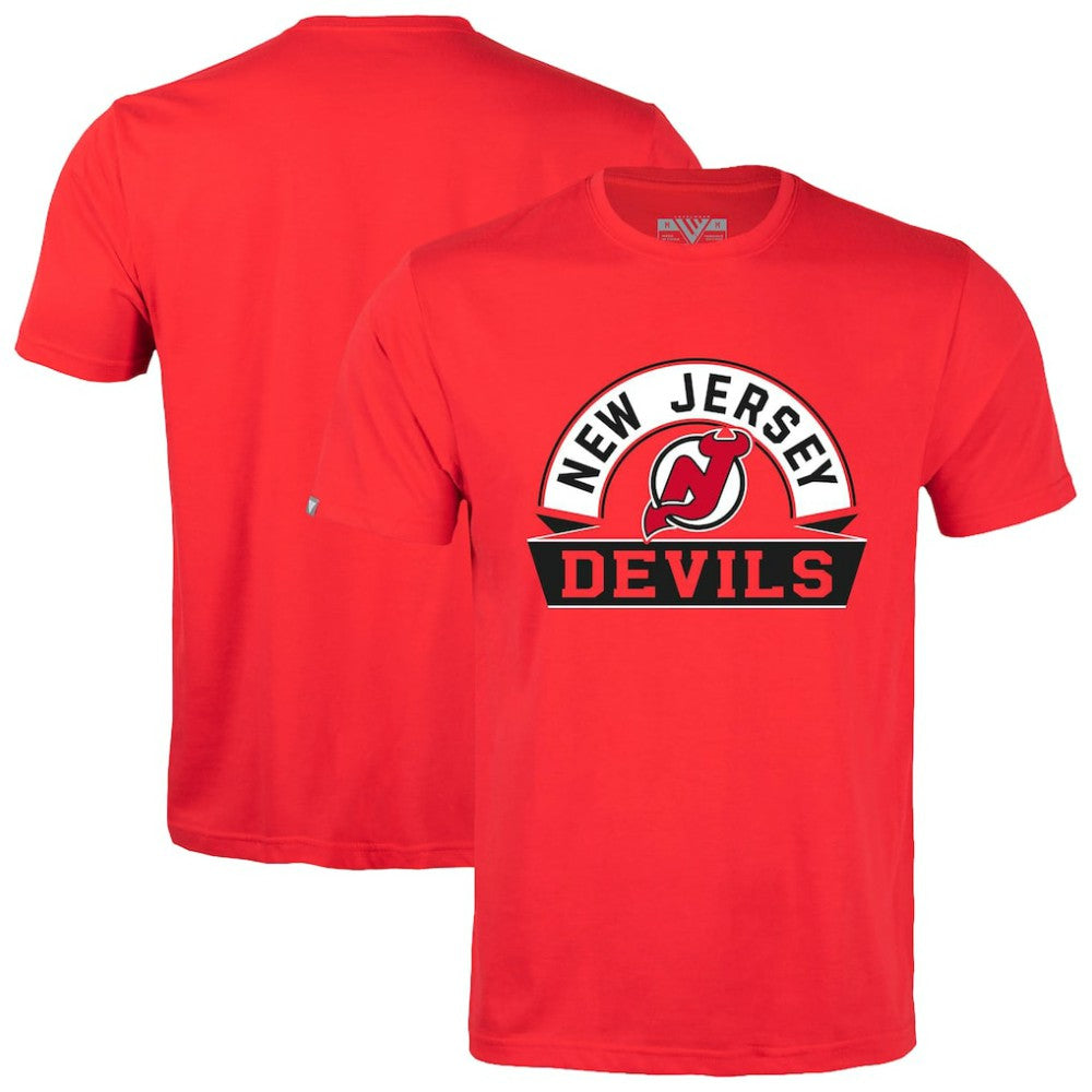 NHL New Jersey Devils Levelwear Richmond Banner Arch T-Shirt - Red
