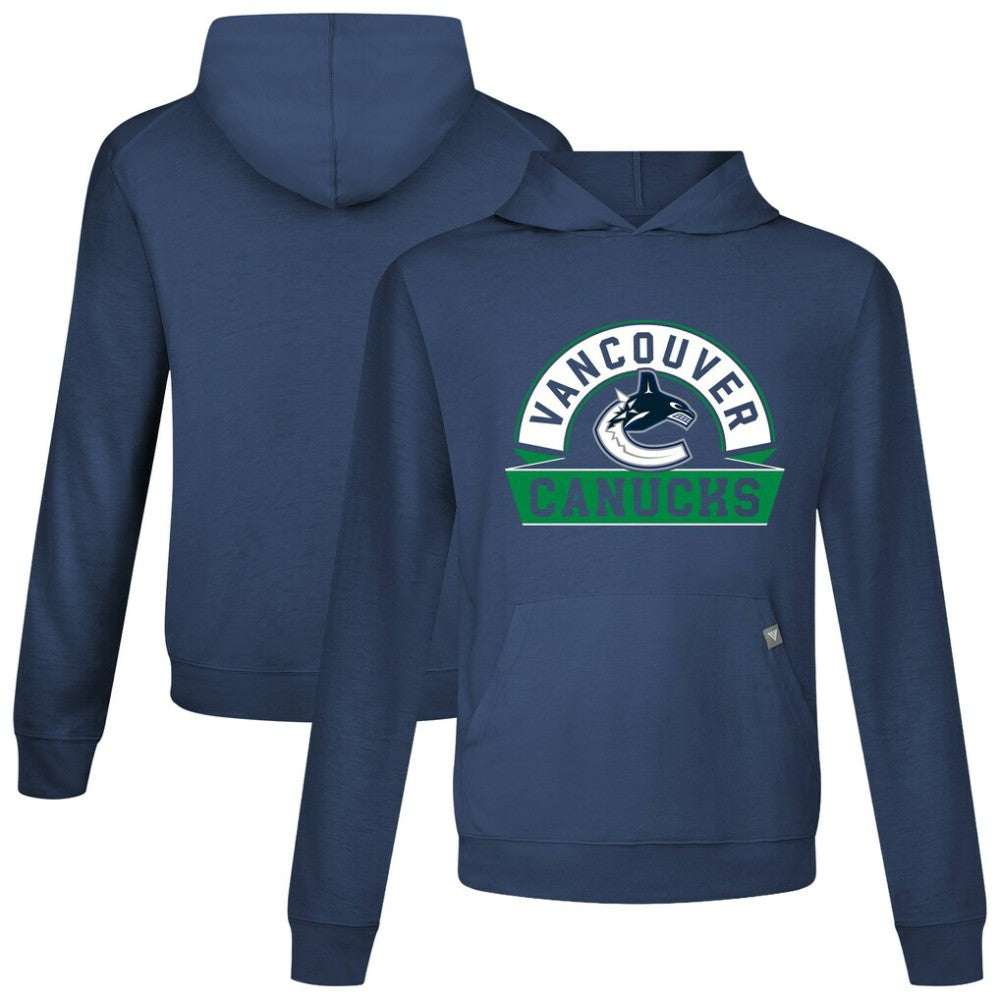 NHL Vancouver Canucks Levelwear Relay Banner Arch Pullover Hoodie - Navy