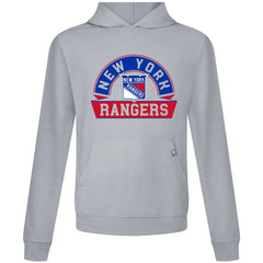 NHL New York Rangers Levelwear Relay Banner Arch Pullover Hoodie - Gray
