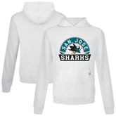 NHL San Jose Sharks Levelwear Relay Banner Arch Pullover Hoodie - White