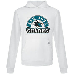 NHL San Jose Sharks Levelwear Relay Banner Arch Pullover Hoodie - White