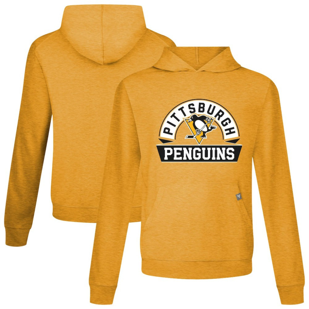 NHL Pittsburgh Penguins Levelwear Relay Banner Arch Pullover Hoodie - Gold