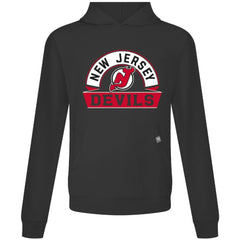 NHL New Jersey Devils Levelwear Relay Banner Arch Pullover Hoodie - Black