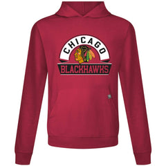 NHL Chicago Blackhawks Levelwear Relay Banner Arch Pullover Hoodie - Red