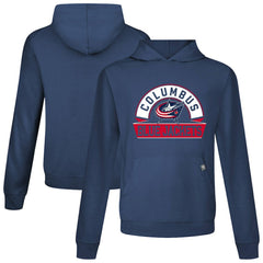 NHL Columbus Blue Jackets Levelwear Relay Banner Arch Pullover Hoodie - Navy