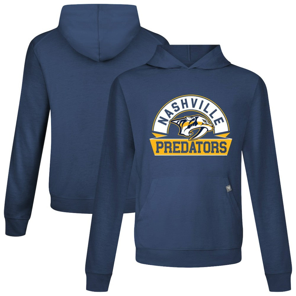 NHL Nashville Predators Levelwear Relay Banner Arch Pullover Hoodie - Navy