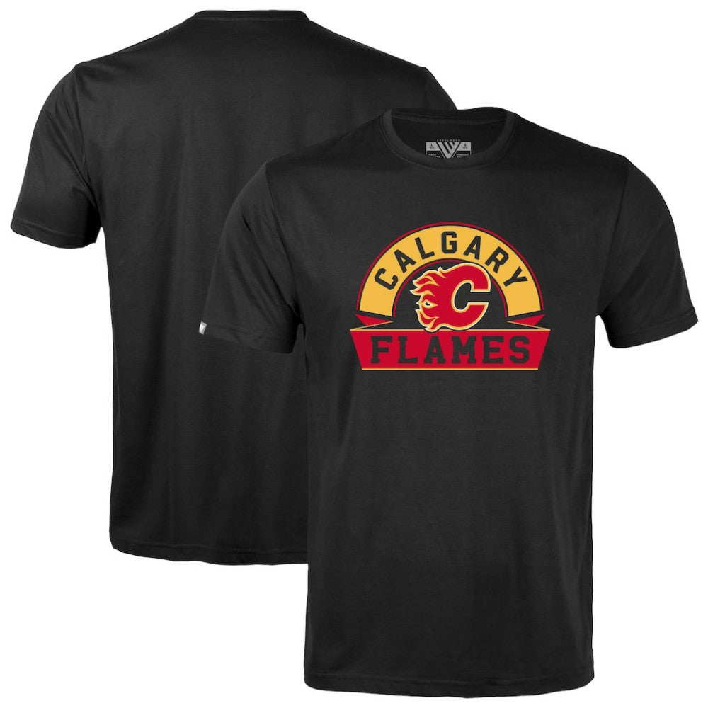 NHL Calgary Flames Levelwear Youth Little Richmond Banner Arch T-Shirt - Black