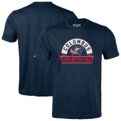 NHL Columbus Blue Jackets Levelwear Youth Little Richmond Banner Arch T-Shirt - Navy