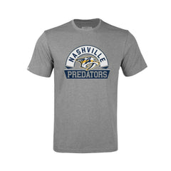 NHL Nashville Predators Levelwear Youth Little Richmond Banner Arch T-Shirt - Gray