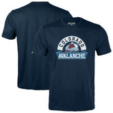 NHL Colorado Avalanche Levelwear Youth Little Richmond Banner Arch T-Shirt - Navy