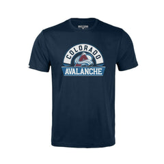 NHL Colorado Avalanche Levelwear Youth Little Richmond Banner Arch T-Shirt - Navy