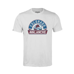 NHL Colorado Avalanche Levelwear Youth Little Richmond Banner Arch T-Shirt - White