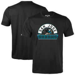 NHL San Jose Sharks Levelwear Youth Little Richmond Banner Arch T-Shirt - Black