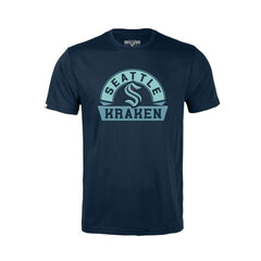 NHL Seattle Kraken Levelwear Youth Little Richmond Banner Arch T-Shirt - Navy