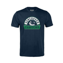 NHL Vancouver Canucks Levelwear Youth Little Richmond Banner Arch T-Shirt - Navy