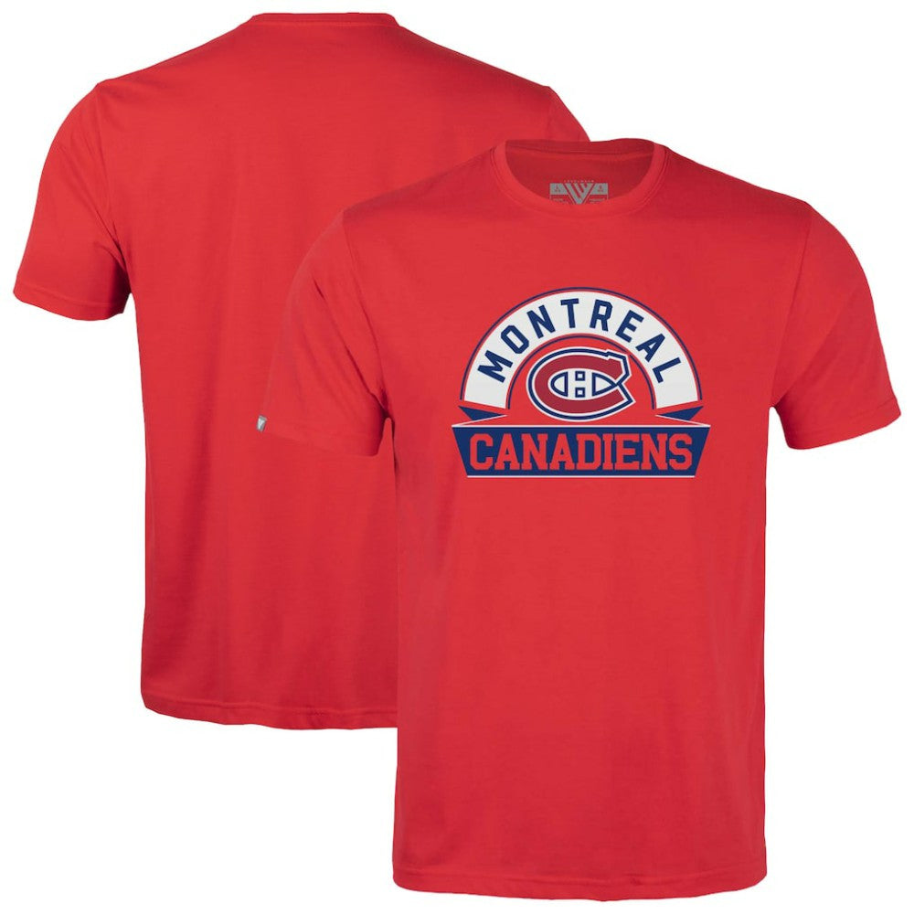 NHL Montreal Canadiens Levelwear Youth Little Richmond Banner Arch T-Shirt - Red