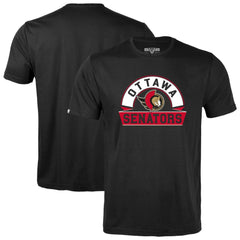 NHL Ottawa Senators Levelwear Youth Little Richmond Banner Arch T-Shirt - Black
