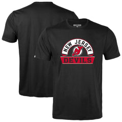 NHL New Jersey Devils Levelwear Youth Little Richmond Banner Arch T-Shirt - Black