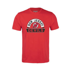 NHL New Jersey Devils Levelwear Youth Little Richmond Banner Arch T-Shirt - Red