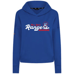 NHL New York Rangers Levelwear Women's Sweet Monument Tri-Blend Cropped Pullover Hoodie - Royal