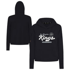 NHL Los Angeles Kings Levelwear Women's Sweet Monument Tri-Blend Cropped Pullover Hoodie - Black