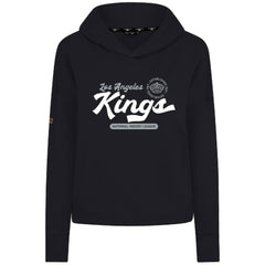 NHL Los Angeles Kings Levelwear Women's Sweet Monument Tri-Blend Cropped Pullover Hoodie - Black