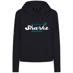 NHL San Jose Sharks Levelwear Women's Sweet Monument Tri-Blend Cropped Pullover Hoodie - Black